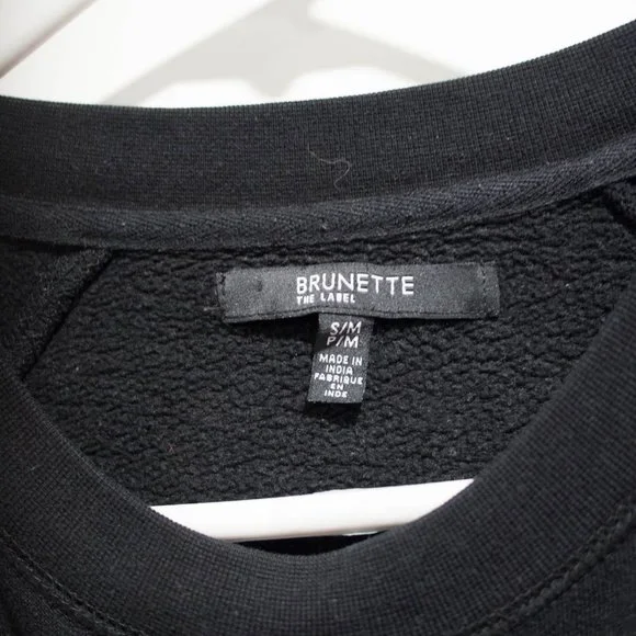 Brunette The Label Black Crewneck - Picture 2 of 3